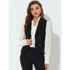 Allegra K Women's Lapel Collar Dressy Versatile Racerback Waistcoat Suit  Vest Black Small