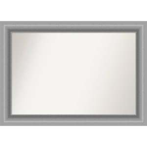 42" x 30" Non-Beveled Peak Polished Nickel Wall Mirror - Amanti Art: Includes Mounting Hardware - 1 of 4
