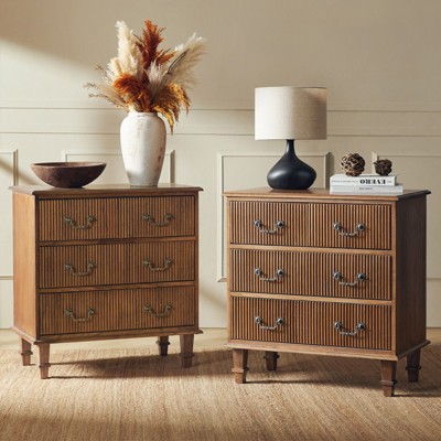 Phil 2 - Drawer Nightstand with Integrated Charging Station and Pull-Out Tray Set of 2丨HULALA HOME