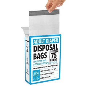 Impresa Extra Large Adult Diaper Disposal Bags - 75 Pack - FSA / HSA Eligible - Extra Thick (12 x 15 In) - 1 of 4