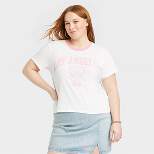 Women's Los Angeles Tennis Barbie Short Sleeve Ringer Graphic T-Shirt - White
