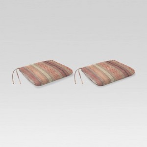 2pk 18" x 15" Monoblock Outdoor Seat Cushions - Jordan Manufacturing - 1 of 3
