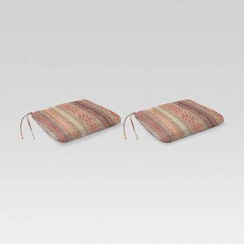 2pk Monoblock Stripe Outdoor Seat Cushions Baja - Jordan Manufacturing