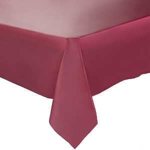 Smarty Had A Party 54" x 108" Burgundy Rectangular Plastic Tablecloths - 96 pcs - 1 of 4