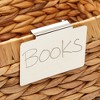 Okuna Outpost 10 Piece Set Chrome Metal Basket Labels Clip On for Storage Bins with 2 Black Markers, 3.5 x 2.5 In - 3 of 4
