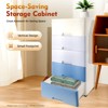 YIYIBYUS Plastic Drawers Dresser, Storage Cabinet Tall Dresser Organizer - 3 of 4