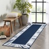 Washable Modern Bordered Rug Non Slip Low Pile Rug Soft Throw Floor Cover Foldable Indoor Carpet for Living Room Bedroom Playroom Nursery - 3 of 4