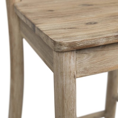 Keaton Natural Wood X-Back Bar Stool