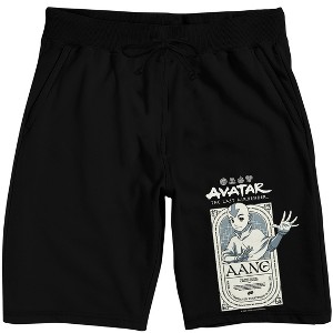Avatar The Last Airbender Aang Adult Black Sleep Pajama Shorts - 1 of 4