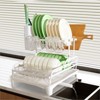 SKONYON 2-Tier Multi-Functional Dish Drying Rack Kitchen Dish Rack - 2 of 4