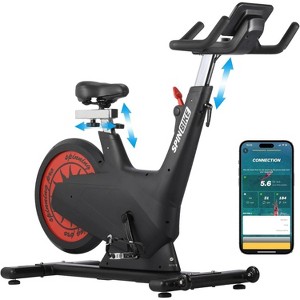 Exercise Bike, 5 In 1 Self-Powered Bike, 350 Lbs Weight Capacity, 32 Level Adjustable Magentic Resistance & Emergency Brake, Silent Belt Drive - 1 of 4
