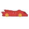 NicBex Twin/Full Race Car-Shaped Platform Bed Frame with Wheels,Solid Wood Slats Support,No Box Spring Needed,Easy Assembly - 3 of 4