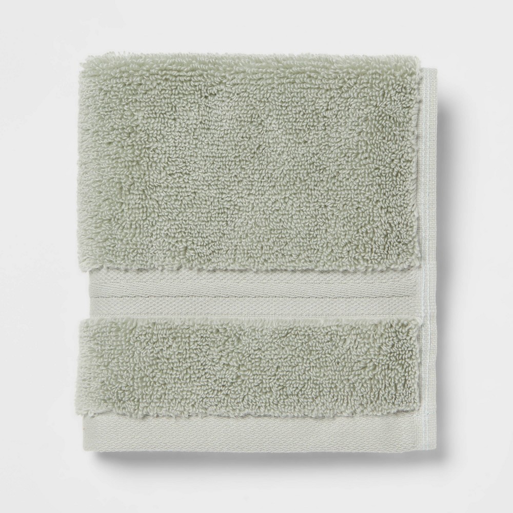 Photos - Towel Spa Plush Washcloth Light Mint - Threshold™