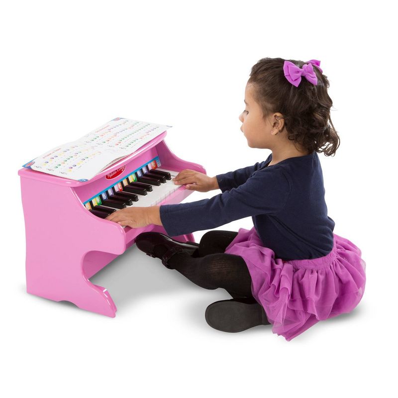 Melissa &#38; Doug Learn-to-Play Pink Piano With 25 Keys and Color-Coded Songbook, 3 of 14