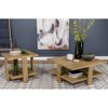 FONTOI End Table Rustic Wood Finish Modern Accent Table with Wide Legs for Living Room Decor and Bedroom, Mango color, 23.5"*23.5"*21.75" - 4 of 4