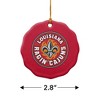 University of Louisiana at Lafayette Primary Logo Porcelain Scalloped Holiday Christmas Tree Ornament  2.8" (7.1 cm) - 3 of 4