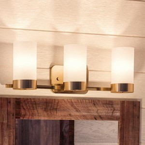 Urban Ambiance Luxury Contemporary Bathroom Vanity Light,  7.5"H x 24.75"W,  Brushed Bronze Finish, UHP2293 - 1 of 4