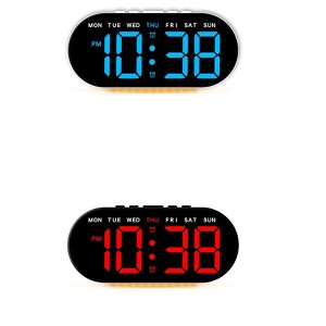 REGALWOVEN 2 Pcs Digital Plastic Corded Electric Adjustable Accurate Alarm Clock 7.1 x 3.1 x 1.2 inch - 1 of 4