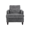 Racxily Tufted Club Armchair - Mid Century Modern Modern Chair,Solid Wood Frame Removable Cushions, for Living Room Office Bedroom,Black - 4 of 4