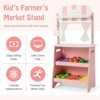 Infans Kid's Farmers Market Stand Wooden Grocery Store Set w/ Cutting Veggies & Fruits - 4 of 4