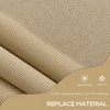 Vynxaria Manual Retractable Awning - 118" Freestanding Patio Sun Shade with Adjustable Support Poles - Beige - 4 of 4