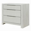 Royal Hampton Nightstand with 3 Drawers, Chrome Metal Handles, Light Gray - 3 of 4