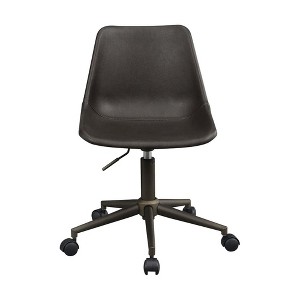 Simple Relax Adjustable Height Office Chair with Casters in Brown and Rustic Taupe - 1 of 4