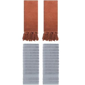 REGALWOVEN 4 Packs Solid Absorbent Soft Cotton Hand Towels 14" x 30" - 1 of 4