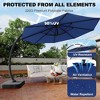 Outdoor Large Round Aluminum Offset Umbrella - Heavy Duty Offset Umbrella With 360° Rotation, Offset Patio Cantilever Umbrella With Base Included - 2 of 4