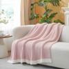 Snuggle Sac Reversible Knit Throw Blanket Soft Ribbed Textured Blanket for All Seasons - 4 of 4
