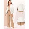 Allegra K Women's Work Office Shawl Lapel Long Sleeve Pockets Blazers - 2 of 4