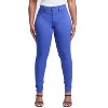 YMI Women's Hyper Stretch Mid-Rise 5 Pocket Slim Fit Skinny Jeans - 2 of 4