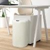 8 Gallon Motion Sensor Trash Can Automatic, Stainless Steel Touchless Garbage Bin with Lid, Cream White Smart Kitchen Waste Container - 4 of 4