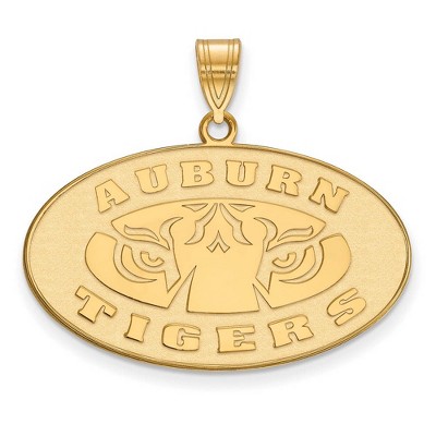 Black Bow Jewelry 10k Yellow Gold Auburn Tigers NCAA Large Pendant