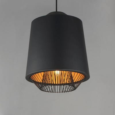 Modern Black and Gold Aluminum LED Pendant Light
