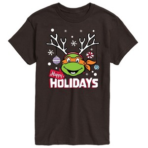 Men's - Teenage Mutant Ninja Turtles - Happy Holidays Short Sleeve Graphic T-Shirt - 1 of 4