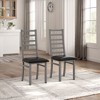 Sapphtopaz Metal Dining Chairs Armless PU Leather Upholstered Chair with Steel Legs and High Backrest Chairs for Dining Room, Kitchen - 4 of 4