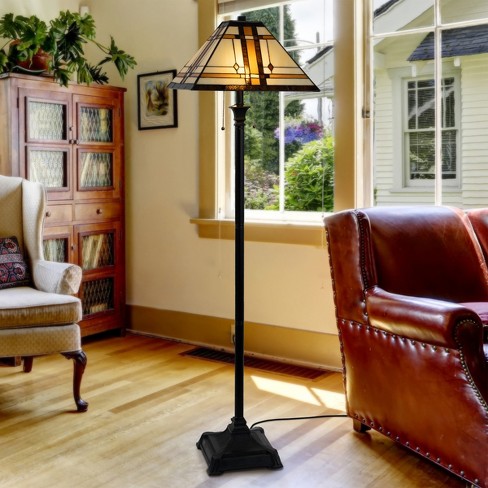 Hastings Home Natural Daylight LED Floor Lamp 60-in Black Arc