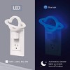 Globe Electric Auto On/Off Neon Blue Planet Night Light: LED Plug-In for Kids' & Toddlers, Novelty Wall Nightlight - 3 of 4