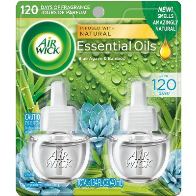 Air Wick Essential Oils Blue Agave and Bamboo Twin Refill - 1.34 fl oz