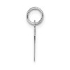 Black Bow Jewelry 14k White Gold, Amanda Collection, Small Block Style Initial V Pendant - 2 of 4