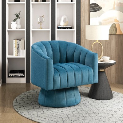 NicBex Velvet Swivel Barrel Chair Accent Chair, Modern Luxury Living Room Chair Comfy Chair for Office, Bedroom