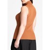 ELOQUII Women's Plus Size Turtleneck Layering Sweater - 26/28, Burro - 3 of 4