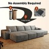 Dewdrop Cloud Sectional Grey Couch ,Modern Modular Sofa with Deep Seat, Upholstered Couches for Living Room Bedroom,No Assembly Required - 4 of 4