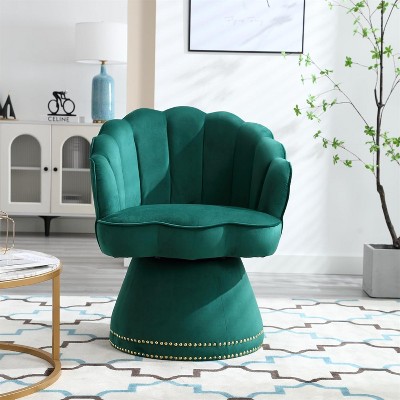 Swivel Barrel Accent Sofa Chair, 360 degree Swivel Round Sofa 300 Lbs Load Bearing Capacity for Living Room Bedroom Office Lounge Arm Chair