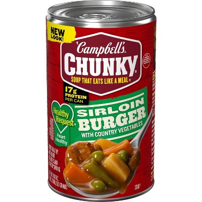 Campbell's Chunky Healthy Request Sirloin Burger with Country Vegetables Soup - 18.8oz
