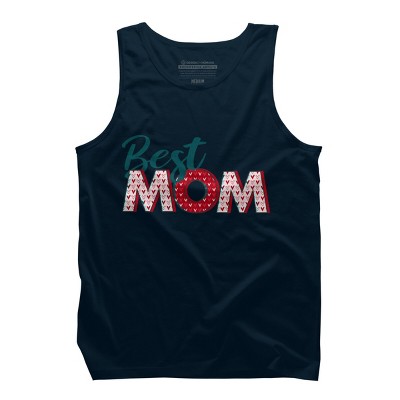Men's Design By Humans Best Mom Heart Pattern By Semir Tank Top