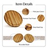 Reversible Round Teak Cutting Board, All Purpose Food Safe Thick Board - 2 of 4