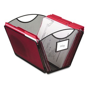 Safco Onyx Mesh Desktop Tub File Storage Box Letter Black 2162BL - 1 of 3