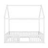 NicBex Full Size Platform Bed 78.1" L Modern House-Shaped Pine Bed Frame with Roof and Guardrail with Door for Bedroom, No Box Spring Required - 3 of 4